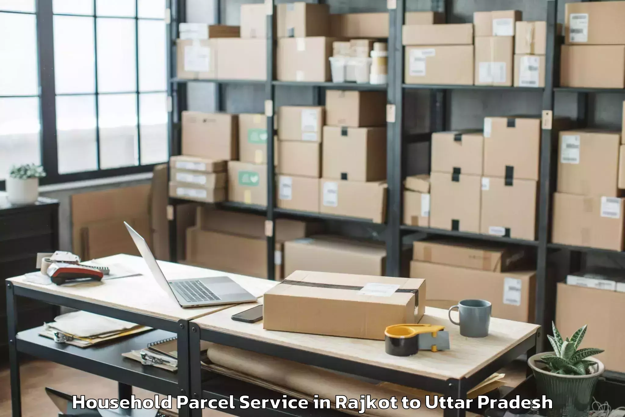 Top Rajkot to Samthar Household Parcel Available